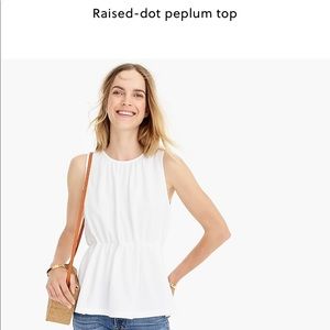 J. Crew Tops - J.Crew raised dot Peplum top J. Crew Tops - J.Crew raised dot Peplum top
